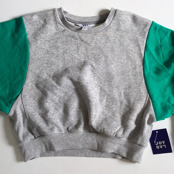JoyLab Tops Joy Lab Small Colorblock Soft Cropped Crewneck Nwt